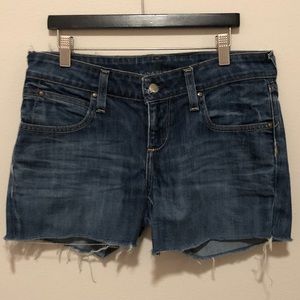 Banana Republic dark wash cutoff jean shorts